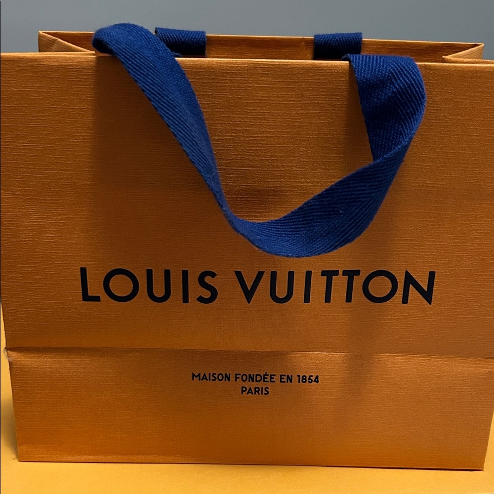 Louis Vuitton Tote in Vibrant Orange with Blue Accents
